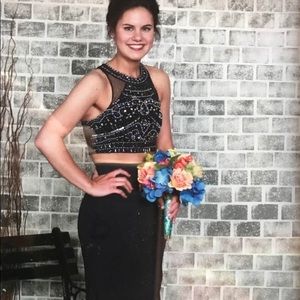 Two piece prom dress